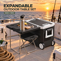 Glacière isotherme rigide avec poignée et roues, grande capacité, pour camping, pêche, plage, voyages - Fournisseur OEM
