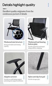 <span class=keywords><strong>Chaise</strong></span> de <span class=keywords><strong>bureau</strong></span> moderne <span class=keywords><strong>et</strong></span> confortable pour la formation, les conférences, la bibliothèque, les étudiants, l'école, avec tableau d'écriture - Product Image 6