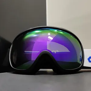 益佳光学OEM成人镜面涂层双防雾镜片滑雪镜100% 防紫外线滑雪板雪镜