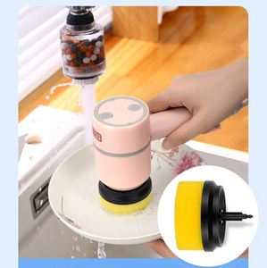 Factory Wholesale Multi-Functional Electric Household Kitchen <b>Cleaning</b> Tool 800 Mah With Usb Three <b>Brush</b> Heads - Product Image 6