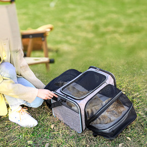 Thần đồng pet03 lớn mềm hai mặt vật nuôi du lịch TSA tàu sân bay 4 bên mở rộng mèo đóng mở tàu sân bay - Product Image 1