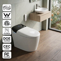 WC intelligent monobloc certifié SAA WaterMark avec bidet, siège chauffant instantané, lavage féminin, couvercle automatique et capteur de pied