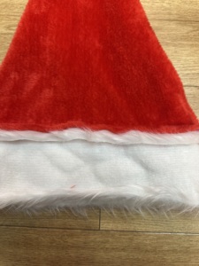Chapeau <span class=keywords><strong>de</strong></span> Père Noël Rouge en Polyester <span class=keywords><strong>de</strong></span> Qualité Supérieure, Vente en Gros, Faible MOQ, Couleur Unie, Chapeau Simple Couche - Product Image 6