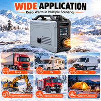 Chauffage d'air diesel auto-alimenté 5KW 12V 24V 110V 220V sans alimentation externe, chauffage de stationnement portable pour camping-car, tente, camping