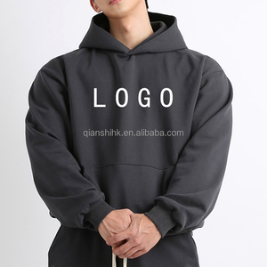 เสื้อมีฮู้ดผ้าฟลีซเทอร์รี่ครอปโอเวอร์ไซส์500Gsm จากผู้ผลิตเสื้อผ้าฝ้าย100% - Product Image 1