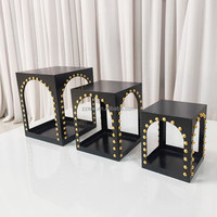 Présentoir à gâteau en métal moderne et luxueux pour cupcakes et desserts, décorations d'anniversaire et de mariage, accessoires de scène