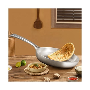 20-28cm tri-ply thép không gỉ không dính <span class=keywords><strong>Frying</strong></span> <span class=keywords><strong>Pan</strong></span> & saute <span class=keywords><strong>Pan</strong></span> Set với tổ ong cơ sở cảm ứng sẵn sàng kim loại xử lý - Product Image 1