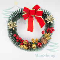 Guirlande de Noël réaliste pour l'extérieur, décoration artificielle en gros, fournisseur OEM personnalisé