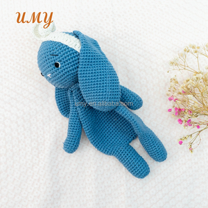 Mantas <span class=keywords><strong>Doudou</strong></span> de <span class=keywords><strong>conejo</strong></span> de peluche, juguete de ganchillo para bebé, regalo para bebé, <span class=keywords><strong>conejo</strong></span> de punto - Product Image 5