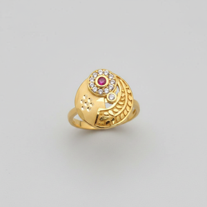 Gold Plated Austrian Stone <b>Fine</b> <b>Ring</b> for Women Elegant Fashion Jewelry for Wedding Party and Everyday Wear - Product Image 2
