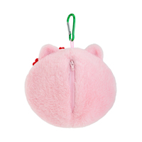 Dompet Koin Boneka Kucing Kawaii, Kantong Boneka Custom dengan Gantungan Kunci, Dompet Boneka Hewan Lembut Isi Kapas, Unisex, Untuk Penggunaan Sehari-hari