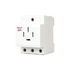 Caja de Distribución Modular Delixi DZ47X416 para Montaje en Riel, 4 Tomas, 16A, Cuatro Clavijas, Enchufe AC30, Nivel IP44, para Estándares de la UE y China - Product Image 1