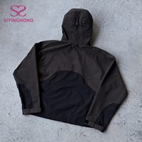 Veste coupe-vent en nylon imperméable avec logo personnalisé pour homme, veste à fermeture éclair, veste de sport en nylon, veste de protection contre le vent, masque ninja