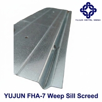 FHA-7 Weep Sill Screed G60 Galvanizado, Estándar ASTM, 20 Años de Experiencia Directa de Fábrica, Se Aceptan Personalizaciones