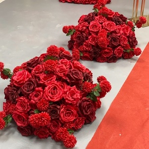 Arco di ortensie a forma di cuore rosso con base in schiuma da 2,2 m e 1,5 m per sfondo di proposte di matrimonio, decorazioni per San Valentino - Product Image 2