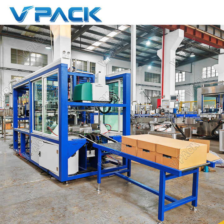 Automatic Carton Box Packing Machine for Beverage Factory