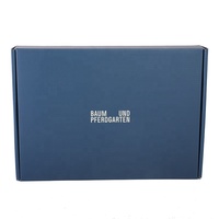 Benutzer definiertes Luxus-Design Blau Schwarz Schmuck Versand karton Wellpappe Geschenk Kleidung Verpackungs box