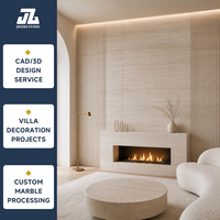 Dalle de travertin beige naturel de qualité supérieure, finition polie, revêtement mural pour la décoration intérieure des villas et des hôtels, taille personnalisée