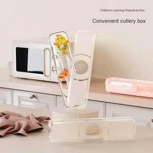 Ensemble de boîtes de rangement mini anti-poussière Jiayi PP avec motif de dessin animé, sans BPA, avec poignée pour la vaisselle et les ustensiles des bébés et des enfants - Product Image 1