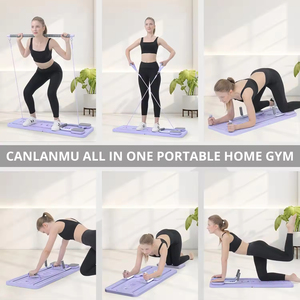 Set di Attrezzi per <span class=keywords><strong>Pilates</strong></span> Pieghevole Multifunzione per Casa con Timer, Attrezzatura per Esercizi Addominali e Rullo per Addominali - Product Image 5