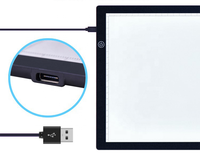 Planche à dessin LED ultra-mince ZZFY, gradation progressive, séchage rapide, alimentation USB, portable, format A4/A3, boîte à lumière rectangulaire, cadre en aluminium