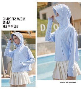 <span class=keywords><strong>Veste</strong></span> à capuche en <span class=keywords><strong>néoprène</strong></span> unisexe à manches longues et fermeture éclair pour l'extérieur Protection solaire UPF 50 + avec poches pour la randonnée hommes femmes - Product Image 5