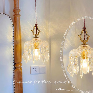 โคมไฟระย้าคริสตัล Qiao Sheng รุ่น E14 LED ทรงกลม หัวเดียว สำหรับห้องนอน ทางเข้าบ้าน ระเบียง - Product Image 2