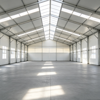 Salle d'exposition temporaire préfabriquée en structure métallique sur mesure, bâtiment modulaire commercial à grande portée
