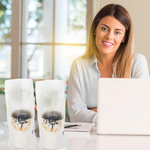 Té de la leche, café, vino, jugo, cerveza, agua mineral, bebidas energéticas Bolsas de entrega portátiles Se puede imprimir el patrón del logotipo Bolsa de agradecimiento - Product Image 6
