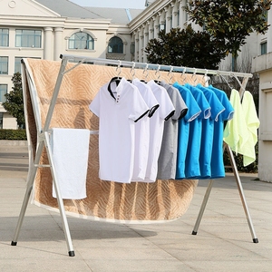 Load Capacity <strong>Clothing</strong> Garment Racks <strong>Heavy</strong> <strong>Duty</strong> Double <strong>Rails</strong> Adjustable Collapsible Clothes Rack - Product Image 3