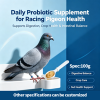 Pâte Probiotique Intestinale pour Pigeons de Course avec Lactobacillus Acidophilus et Métabolites, Naturelle Sans Antibiotiques, 250g