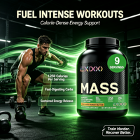 Protéine de Lactosérum Personnalisable Hyper Mass Gainer Max, Poudre Isolat Protéiné pour Prise de Masse Musculaire, Boisson Protéinée 50g+ Protéines Pures et Naturelles