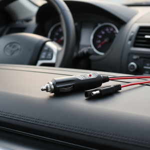 Konektor Panel Surya SAE 2-pin ke Adaptor Soket 12V Kabel Ekstensi Pemantik Rokok Mobil - Product Image 1