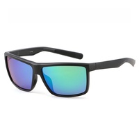 Lunettes de soleil polarisées pour hommes, noires mates, lunettes de sport, pêche, conduite, course à pied, logo personnalisé, vente en gros avec étui à lunettes