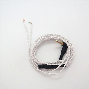 Cable trenzado para auriculares MP3 de 120 cm, conector en ángulo de 3.5 mm, cable de audio de cobre trenzado rojo para productos semiterminados DIY - Product Image 2