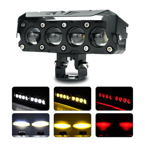 Nouvelle vente chaude 58W blanc-jaune-rouge moto 4 LED antibrouillard avec ventilateurs <span class=keywords><strong>grande</strong></span> dissipation thermique moto lumière - Product Image 3