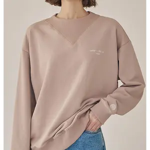 OEM Custom cotton Oversized Sweatshirt woman tops fashionable clothes