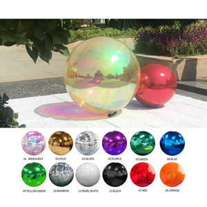Fête de mariage en plein air sphère flottante de Noël boule de miroir à bulles <span class=keywords><strong>gonflable</strong></span> décoration disco <span class=keywords><strong>ballon</strong></span> miroir irisé - Product Image 2