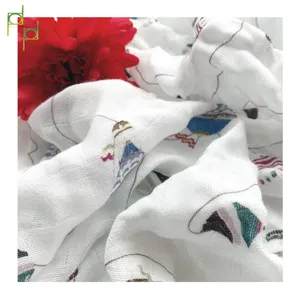 个性化定制100% 棉布薄纱襁褓婴儿毯数码印花襁褓