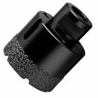 Foret diamanté M14 pour lavabo, marbre, granit, scie cloche diamantée brasée pour carrelage, céramique, verre, noir