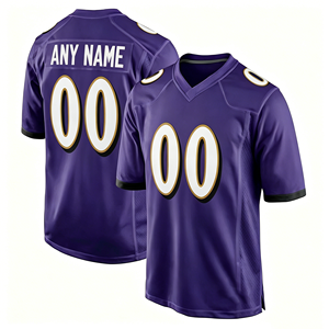 Maillot de football américain à manches courtes personnalisé avec le nom et le numéro du joueur, respirant et à séchage rapide, très vendu - Product Image 6