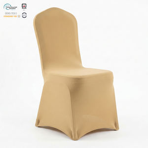 Funda de Silla de Spandex Blanca Resistente, Ajustable y Elástica, con Frente Arqueado, para Sillas de Boda, Hotel, Salón de Banquetes - Product Image 1