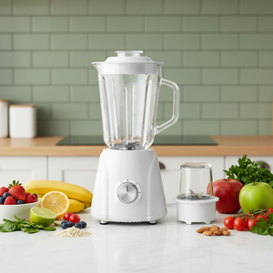 Mini Licuadora Portátil 2 en 1 de Vidrio, Electrodoméstico de Cocina de 2 Velocidades con Capacidad de 1.5L, Mezcladora de Frutas y Exprimidor - Product Image 4