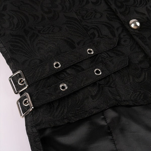 Chaleco Victoriano de doble botonadura, chaqueta, <span class=keywords><strong>ropa</strong></span> gótica para <span class=keywords><strong>hombre</strong></span>, chaleco Medieval, abrigo Retro Punk, fiesta de Halloween, chaleco largo, prendas de vestir exteriores - Product Image 4