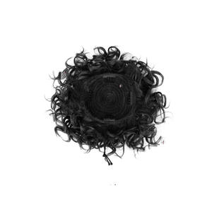 Fibre haute température bouclée <span class=keywords><strong>Chignon</strong></span> crépus Curl cordon moelleux désordonné cheveux paquet élastique <span class=keywords><strong>filet</strong></span> tirer queue de cheval - Product Image 6
