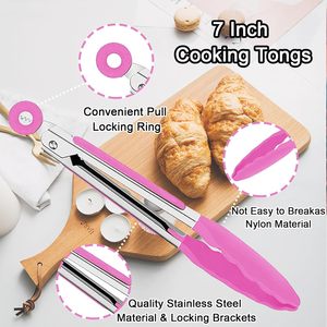 Pinzas de Silicona Resistentes a Altas Temperaturas y Anti-quemaduras de 8 Pulgadas para Barbacoa y Carne - Product Image 3