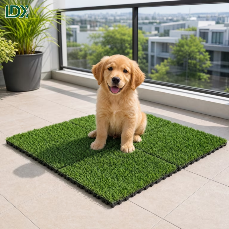 Portable Interlocking Turf Tiles Shock Absorption Anti-Slip Artificial ...