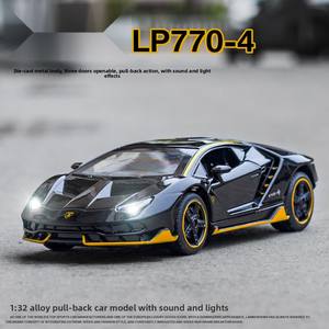 Coche Deportivo de Juguete Lamborghini <span class=keywords><strong>LP770</strong></span> de Metal a Escala 1:32 con Sonido, Luces y Retroceso, Modelo de Aleación para Niños - Product Image 2
