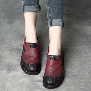 Nouvelles Chaussures Décontractées Femme Printemps-Été à Lacets, Tendance Mode Ethnique Rétro, Tige en PU, Semelle Souple, Couvrant les Pieds - Product Image 4