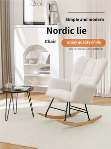 Sillón Mecedora de Lana, Estilo Nórdico, Apariencia Moderna, No Plegable, para Múltiples Escenarios, Hogar, Sala de Estar, Ocio - Product Image 6